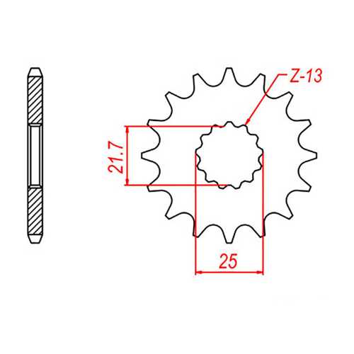MTX FRONT SPROCKET 14T FOR SUZUKI (10-168-14)
