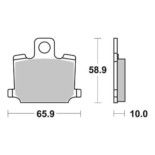 SBS ORGANIC BRAKE PADS FRONT (535HF) - 0