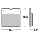 SBS ORGANIC BRAKE PADS FRONT- REAR (554HF)-2
