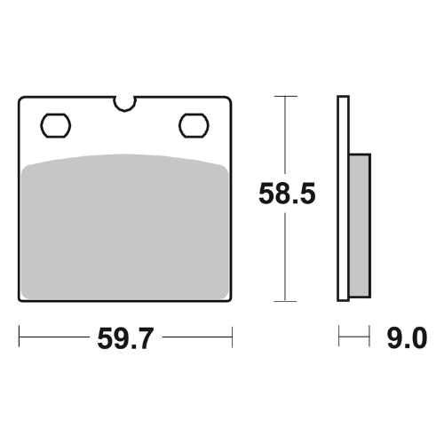 SBS ORGANIC BRAKE PADS FRONT- REAR (554HF) - 0