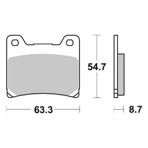 SBS SINTERED BRAKE PADS REAR ROAD (555LS) - 0