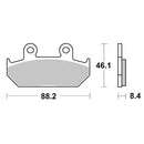 SBS ORGANIC BRAKE PADS FRONT-REAR (600HF)-2