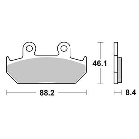 SBS ORGANIC BRAKE PADS FRONT-REAR (600HF) - 0