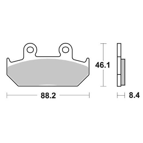 SBS ORGANIC BRAKE PADS FRONT-REAR (600HF) - 0