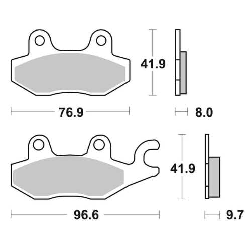SBS SINTERED BRAKE PADS REAR ROAD (633LS)