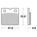 SBS ORGANIC BRAKE PADS FRONT-REAR (640HF)-2