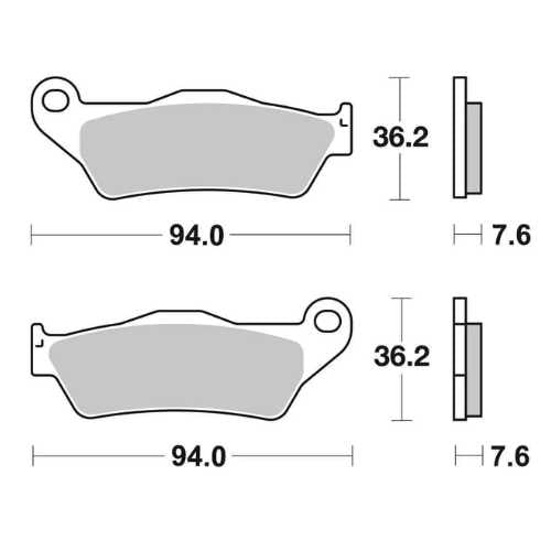 SBS OFFROAD RACING BRAKE PADS FR-RR (671RSI) - 0