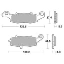 SBS ORGANIC BRAKE PADS FRONT (704HF)-2