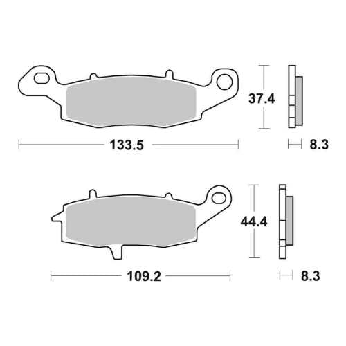 SBS SINTERED BRAKE PADS REAR ROAD (704LS) - 0