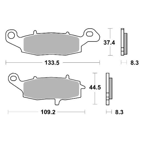 SBS ORGANIC BRAKE PADS FRONT (705HF)