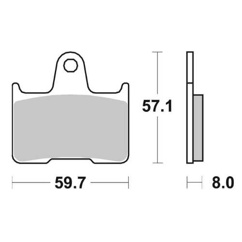 SBS SINTERED BRAKE PADS REAR ROAD (715LS)