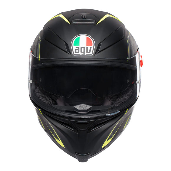 AGV K5S TORNADO HELMET - MATTE BLACK/FLURO YELLOW