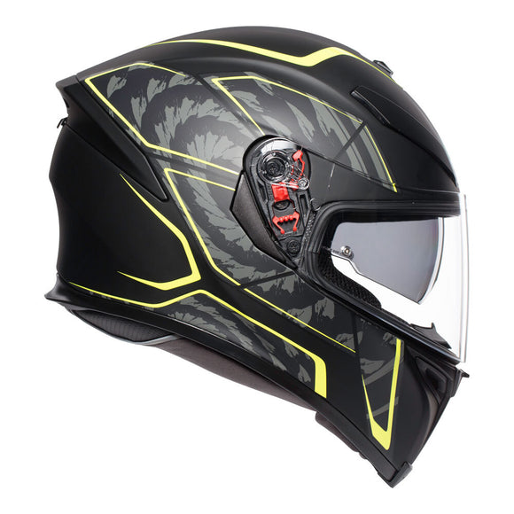 AGV K5S TORNADO HELMET - MATTE BLACK/FLURO YELLOW