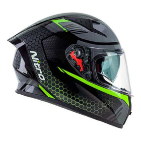 NITRO N501 HELMET- BLACK/ GREEN - 0