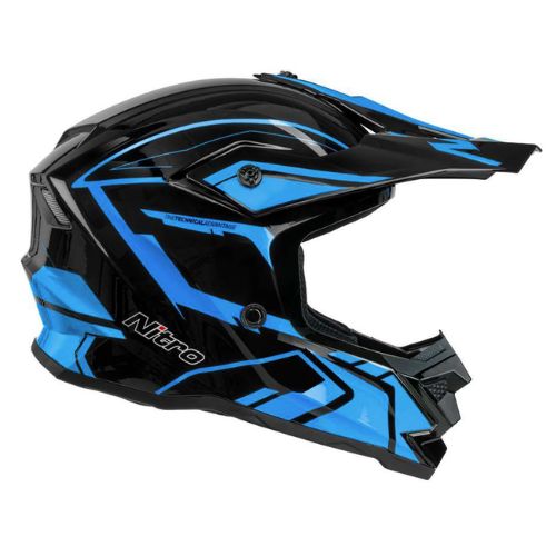 NITRO MX710 SHARD 2 YOUTH HELMET- BLUE/BLACK