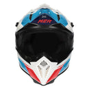 M2R X2.1 PULSE HELMET- BLUE/ WHITE/ RED-2