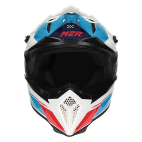 M2R X2.1 PULSE HELMET- BLUE/ WHITE/ RED - 0