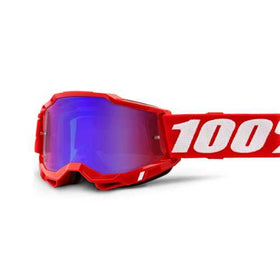 100% ACCURI 2 GOGGLE – RED MIRROR BLUE LENS