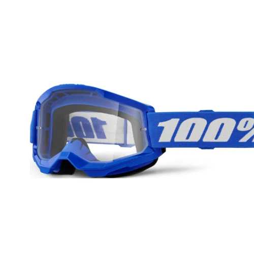 100% STRATA 2 GOGGLES- BLUE CLEAR LENS
