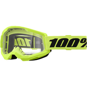 100% STRATA 2 GOGGLES- YELLOW/ CLEAR LENS
