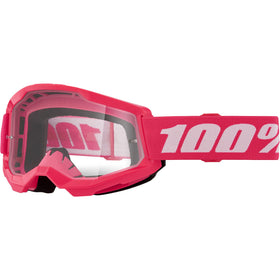 100% STRATA 2 GOGGLES- PINK/ CLEAR LENS