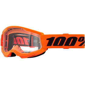 100% STRATA 2 JUNIOR GOGGLES- ORANGE/ CLEAR LENS