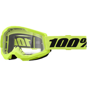 100% STRATA 2 JUNIOR GOGGLES- YELLOW/ CLEAR LENS