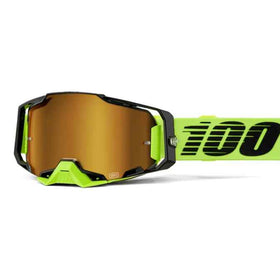 100% ARMEGA GOGGLE - NEON YELLOW MIRROR GOLD LENS