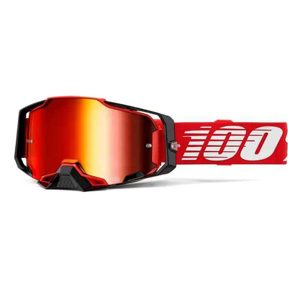 100% ARMEGA GOGGLE - RED MIRROR RED LENS