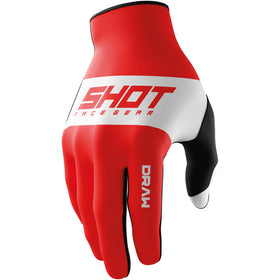 SHOT RACE GEAR DRAW SKY KIDS GLOVES- RED