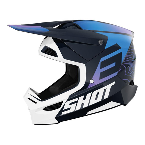 SHOT YOUTH FURIOUS APEX GLOSSY HELMET - BLUE