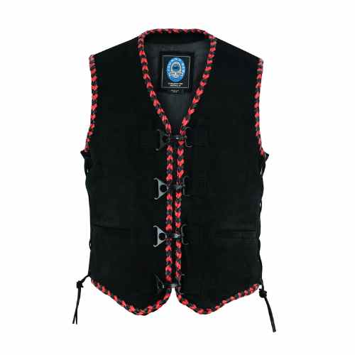 JOHNNY REB SPRINGBROOKE SUEDE VEST-BLACK