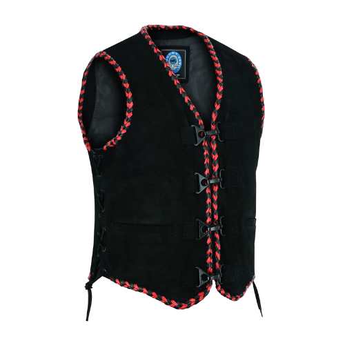 JOHNNY REB SPRINGBROOKE SUEDE VEST-BLACK