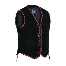 JOHNNY REB SPRINGBROOKE SUEDE VEST-BLACK