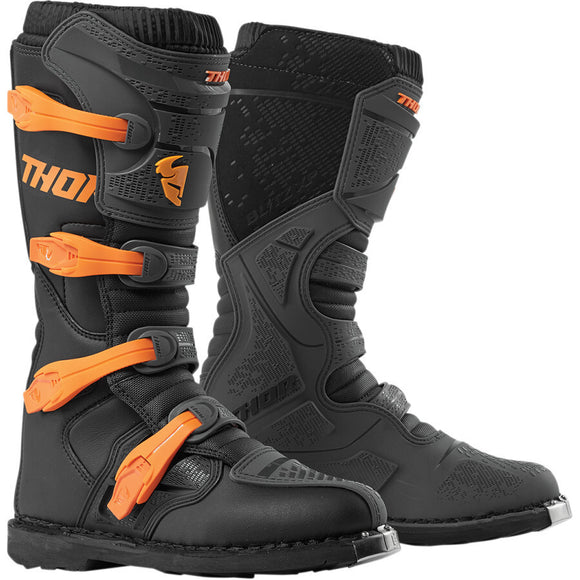 THOR BLITZ XP BOOTS- CHARCOAL ORANGE
