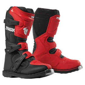 THOR BLITZ XP YOUTH BOOTS- BLACK RED